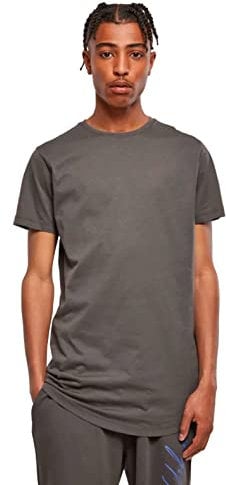 Urban Classics Shaped Long Tee Männer T-Shirt grau S 100% Baumwolle Basics, Streetwear