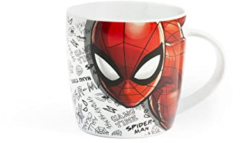 Home Marvel Spiderman Set 6 Mug, New Bone China, cc340, multicolor