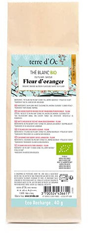 terre d'Oc Recharge Thé Blanc FLEUR ORANGER 40g - -