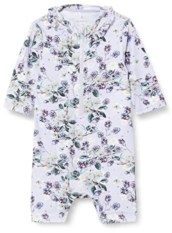 name it Girl's NMFZEKA 3/4 UV Swim Suit Badeanzug, Cosmic Sky, 98