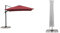 Schneider Sonnenschirm Rhodos Twist, bordeaux & Schutzhülle für Ampelschirme bis 400 cm Ø und 300 x 300 cm, 813-40, silbergrau, 240 x 57 cm, 0.4 kg