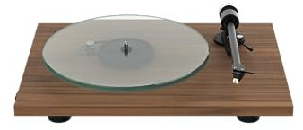 Pro-Ject T2 W Rainier Streaming Record Player - Rivoluzionaria tecnologia Wi-Fi - Preamplificatore fono MM integrato, base lavorata a CNC, piastra di vetro, braccio di tono in alluminio - Noce