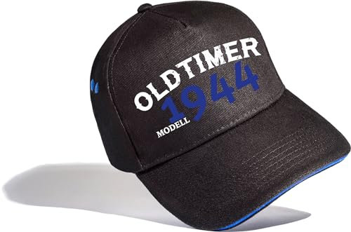 (A) Geburtstagsgeschenk für Opa: Oldtimer Modell 1944 - Cap zum 80. Geburtstag - Kappe Opi Hut Baseball Herren (One Size)