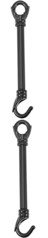 MAGICLULU 2 Pz allacciare s ganci neri gancio nero palo porta lampadario ganci neri per appendere tubo del lampadario palo del lampadario pesante staffa Palo portante plafoniera Metallo