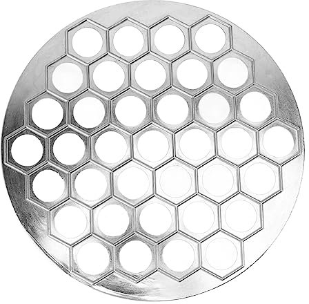 Russischer Ravioli Maker, Knödelformen Pelmeni Metallformen Mit 37 Löchern, Russische Knödelmaschine Für Die Herstellung von Knödel Ravioli(Silber)