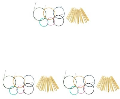 3er-Set mehrfarbige Nylonsaiten für Konzertgitarre mit Bunddrähten