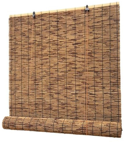 ORANGES Bambusrollo Outdoor Wetterfest 110 120 140 160 Breit Bambus Rollo Schilf Vorhang Raffrollo Sonnenschutz Anti-UV Holzrollo Anpassbar Handgewebte für Fenster (Size : W110 x H160cm)