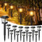nipify Solarlampen für Außen Garten, 12 Stück Solar Gartenleuchten, Wasserdichte Vintage Solarleuchten für Außen mit Warmweiß Wolfram, Auto On/Off Solarleuchten Garten Deko für Rasen, Terrasse, Hof