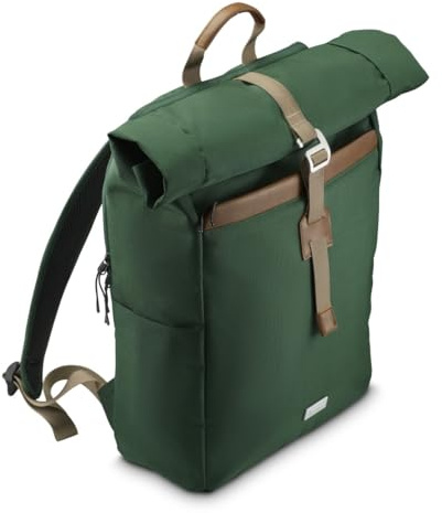 Hama Rucksack mit Laptop-Fach (29 l, für Laptop bis 16,2“, Rollrucksack für Uni, Schule, Arbeit, Reisen, Laptop Rucksack mit Rolltop, Tabletfach, Organizer, Vordertasche, zwei Seitentaschen)