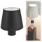 Gehanico Wireless Bottle Lamp LED Wine Bottle Lamp with Touch Breathing Light Mode Mini Table Lamps Portable Romantic Table Lamps for Living Room Bedroom Bar Hotel Decoration (Black,#A)