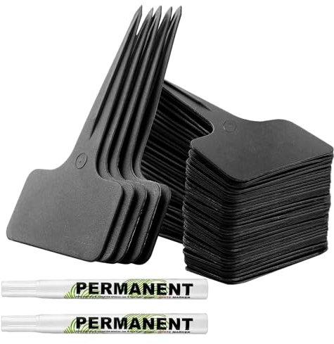 100Stk pflanzschilder für draussen wetterfest,kräuterschilder wetterfest,Plastik Pflanzenschilder zum beschriften, garten pflanzenmarker kommt mit zwei wasserfesten stiften