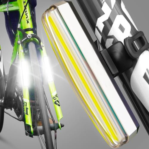Monkey Home 200 Lux Fahrradscheinwerfer oder 200Lux Rücklicht USB-C Wiederaufladbare LED Fahrradlichter Set vorne hinten Nachtfahrt, Radfahren Sicherheit Reflektor Zubehör (2024 Design) (Scheinwerfer)
