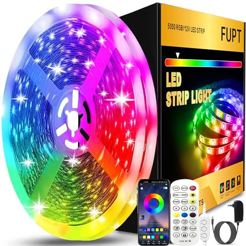 LED Strip 10M, RGB LED Streifen, Farbwechsel LED Lichterkette mit Fernbedienung, App-steuerung, Musikmodus, Timer-Einstellung, LED Band für Haus Schlafzimmer TV KücheDeko