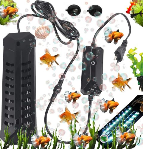 CYTGOUPER UV-Aquarium-Reinigungslicht, wasserdichtes Aquarium-Sterilisatorlicht, Desinfektionsmittel, Tauchlicht mit Timer für Teichfischbecken