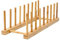 HarttiHome Bambus Holz Teller Racks Teller Ständer Halter Vertikaler Drainer Küchenschrank Organizer für Geschirr, Töpfe, Deckel, Schüsseln, Tassen, Schneidebrett, Küchenschrank Organizer
