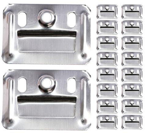 jojofuny 100 Stück Wandschnallen-Wandpaneel-Möbelklammern Aus Edelstahl Für Integrierte Wandpaneele Möbel An Der Wand Befestigen