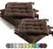 etérea 8er Set Sitzkissen Outdoor 40x40 mit Bändern - Stuhlkissen Braun für Gartenstuhl & Innenbereich - waschbare Sitzauflagen Gartenmöbel - 8 Stück Kissen 40x40 cm - Braun