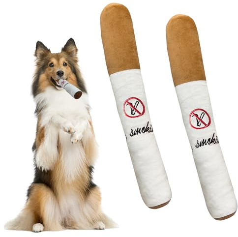 Celiodd 2 Pcs Hundespielzeug Zigarette Hundespielzeug Joint Joint Interaktives Zigaretten Spielzeug Hund,Welpenspielzeug FüR Kleine,Mittelgroße und Große Hunde