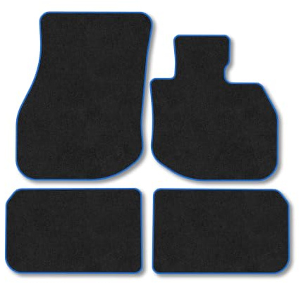 BMW iX2 (2024+) Carpet Car Mats | Blue Edge Trim Tailored Fit Floor Mats Full Coverage Protection Accessories Easy Clean Anti Slip Made in the UK