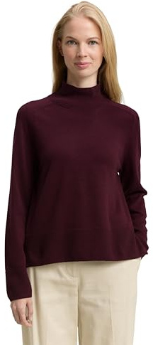 Tom Tailor Damen 1047698 Strickpullover mit Stehkragen (1er Pack)