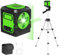Laser Level with Tripod, Green Laser Self Leveling Cross Line, Adjustable Tripod Portable Laser Level for Construction, Floor Tiles, House Decoration