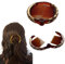 2 x 5.5cm Round Hair Clip Grips Brown Ring Comb Ponytail Holder Hair Clip Accessories For Curly or Straight Hair