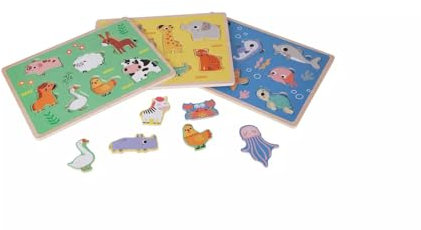 Chad Valley World Wooden Puzzles - 3 Pack