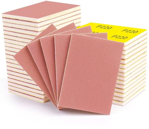 Shineboc 20 Pezzi Spugne Abrasive,Grane 150/180/220/240/320/400/600/800/1000/1200,Tamponi Abrasivi per Legno, Cartongesso, Metallo, Vernice, Riparazione Carrozzeria Auto