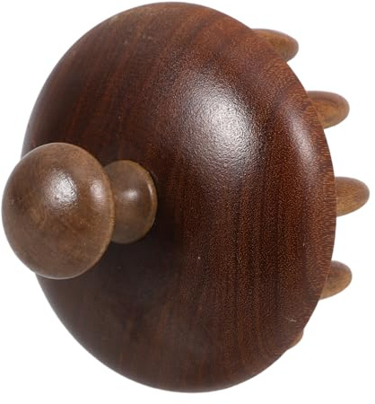 ERINGOGO Holz Kopfhautmassagegerät mit Breiten Zinken Ergonomisches Design Sanft zur Kopfhaut und Haare für Entspannende Kopfmassage und Haarpflege
