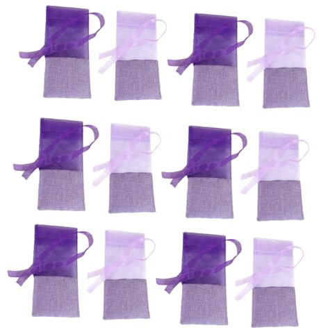 WRITWAA 24pezzi Bustine Lavanda Vuote Pz Sacchetti Profumati Lavanda Leggeri e Pratici