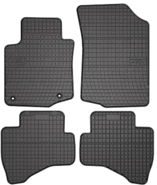 Wielganizator SolidPRO Gummimatten passend für Toyota Aygo I (2005-2014) | Qualität: Premium - Genaue Passform, rutschfest 4-teilig Fußmatten- Schwarz