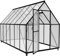 PEILU Serre en aluminium avec panneaux en polycarbonate transparent, fenêtre de toit, porte et fondation, 340 x 180 x 195 cm, résistante à l'hiver, pour jardin, extérieur