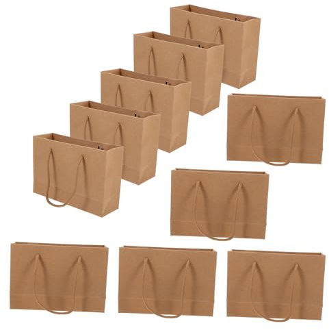 TOPBATHY 10 Stück Tüte Aus Kraftpapier Papiertüte Zur Aufbewahrung Lagerung Tasche Party Verpackung Stichworte Favorisieren Papiertüten Zur Aufbewahrung Kleine Papiertüten