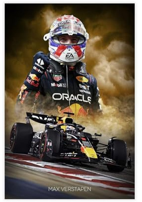 GJHTQLP Max Verstappen Leinwand-Poster, Schlafzimmerdekoration, 40 x 60 cm, 40 x 60 cm