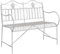 vidaXL Bank Weiß Metall 103,5 x 59 x 89 cm Langlebig Gartenbank