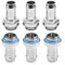 Lot de 6 raccords cannelés chromés pour refroidissement à eau avec filetage G14 pour une connexion facile aux radiateurs et réservoirs d'eau (11 mm)