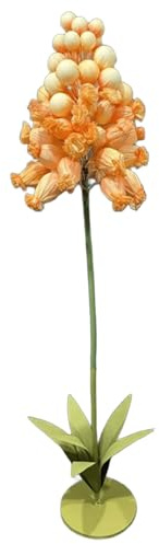 Fiori Giganti Decorazione Simulazione Schiuma Seta Giacinto con Stelo e Base Flessibili Fiori Gigante Decorazioni Nuziali per Compleanno, Matrimonio, San Valentinos, Festa Della Mamma(Orange)