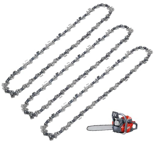 MospdyGear 3 cadenas de sierra de 3/8 1,3 mm 40 TG 10 pulgadas, cadena de brazo de retroceso, para riel de 25 cm, repuesto para Bosch Makita, Husqvarna Einhell Dolmar