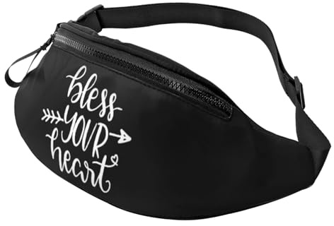 Gott Segne Dein Herz Bauchtasche Hüftgurt Hüfttaschen Mit Reißverschluss Beutel Für Arbeit Freizeit Camping 14X35Cm