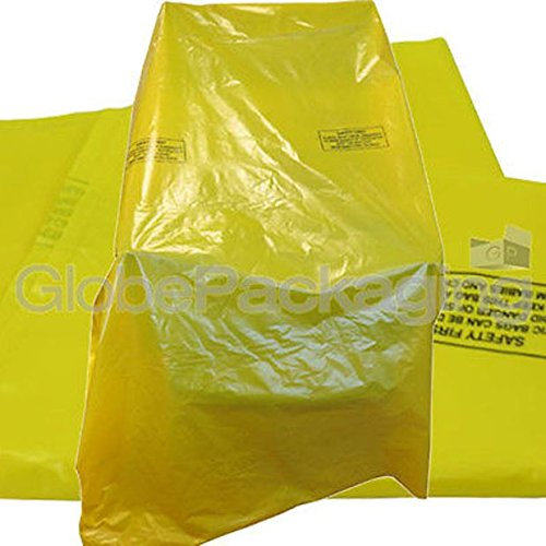 Globe Packaging 2 x ARMCHAIR Removal Moving Poly Cover Storage Bags Yellow
