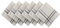 DII French Stripe, Tisch-Servietten-Set, Bauernhaus-Stil, 50,8 x 50,8 cm, Taupe/Schwarz, 6 Stück