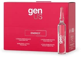 GENUS Energizing Lotion - Strengthens Fine, Weak Hair with Chili Pepper Extract and Wheat Proteins, Promotes Growth, Reduces Breakage, Purifies Scalp - 12 Count