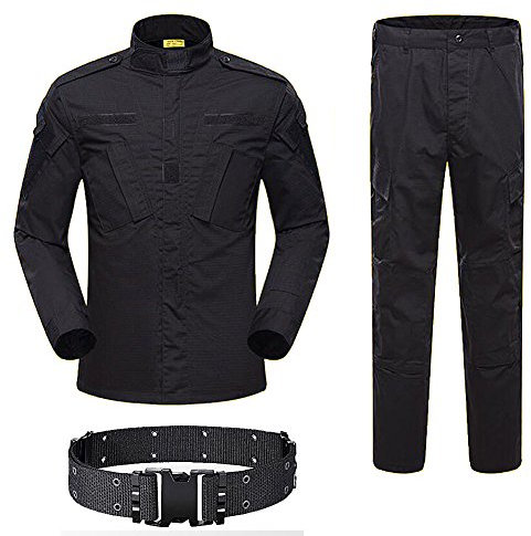 HANSTRONG GEAR H World Shopping Militärischer taktischer Herren-Jagd-Kampfanzug, BDU-Anzug, Hemd und Hose mit Gürtel
