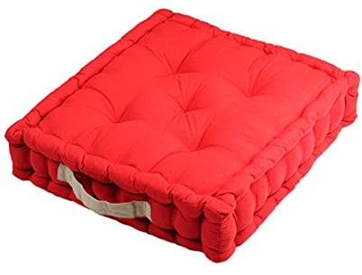 Stof - Coussin de Sol Duo Gris et Perle - Couleur Uni Taille 45 x 45 x 10 cm - Épaisseur Idéale - Rembourrage Épais et Matelassé - Confortable et Élégant - Tendance Loft