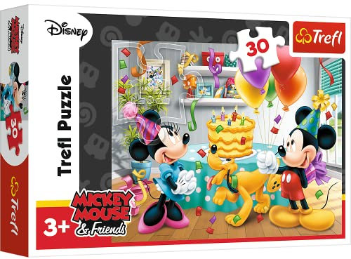 Trefl Mickey Mouse Puzzle - 30 Piece Jigsaw Puzzles Age 14+ for Children - Disney Minnie & Mickey Mouse Character Jigsaws
