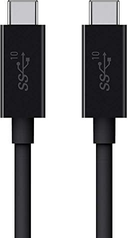 Belkin USB 3.1 USB-C to USB-C Cable, 0.9m (USB-IF Certified, 5A cable supports 100W throughput power), Black