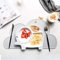Lindong Baby Kinder Tischset Platzset Wolke Silikon Wasserdicht Rutschfest Abwaschbar Babyplatte Platzmatte Platzdecken 48x27cm hellgrau