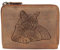 Greenburry Damen Geldbörse Braun 13x10x3cm mit Motiv Einer Britisch Kurzhaar Katze
