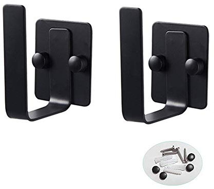 Pot Lid Holder Rack - Chopping Board Knife Organizer - Punched Stainless Steel Wall Mounted Cabinet Single Robe for Kitchen, Bathroom, Living Room, Set of 2