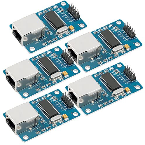 AZDelivery 5 x ENC28J60 Ethernet Shield LAN Network Module Compatible con Arduino con E-Book Incluido!